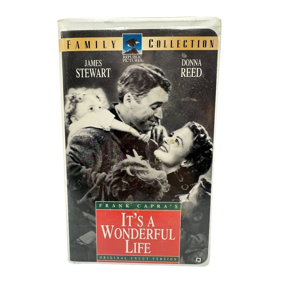 Its A Wonderful Life VHS 1994 Frank Capra Original Uncut James Stewart Donna Ree